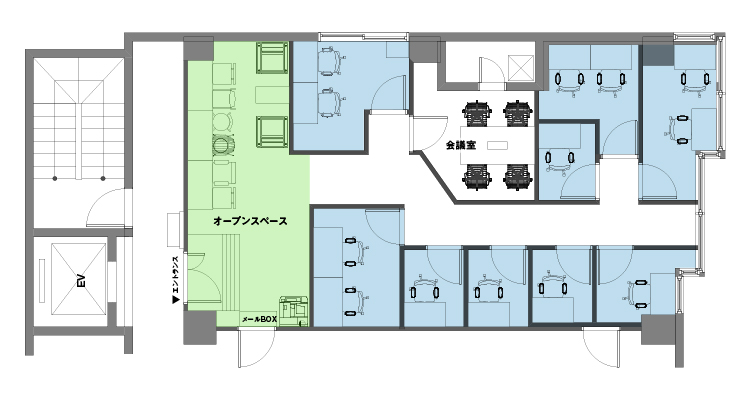billage KURUME 明治通ビル フロアマップ