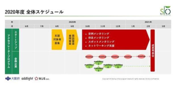 アクセラレータープログラムの全体スケジュール